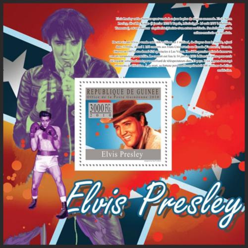 Poštová známka Guinea 2010 Elevys Presley Mi# Block 1807 Kat 10€