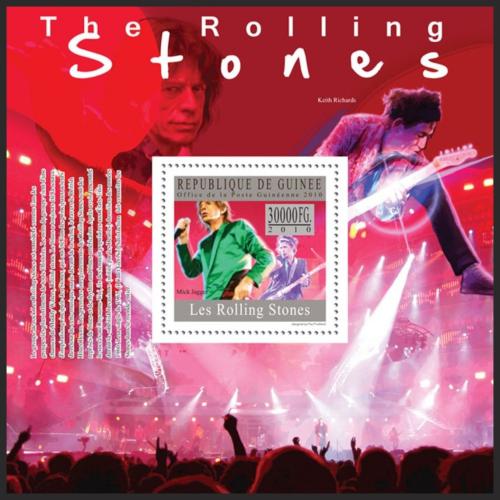 Poštová známka Guinea 2010 The Rolling Stones Mi# Block 1814 Kat 10€