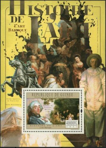 Poštová známka Guinea 2011 Barokní umenie Mi# Block 2019 Kat 18€