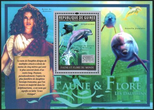 Poštovní známka Guinea 2011 Delfíni Mi# Block 1946 Kat 18€
