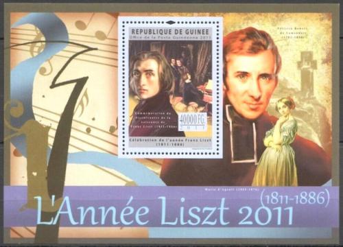 Poštová známka Guinea 2011 Franz Liszt, skladatel Mi# Block 2035 Kat 16€