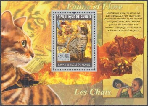 Poštovní známka Guinea 2011 Koèky Mi# Block 1947 Kat 18€