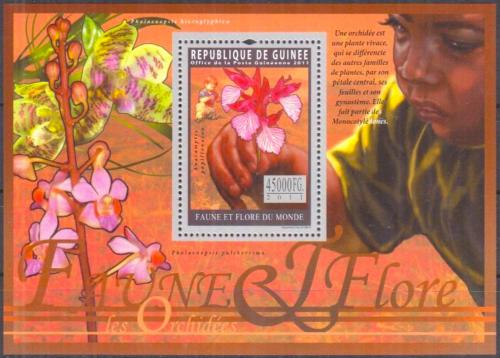 Poštovní známka Guinea 2011 Orchideje Mi# Block 1937 Kat 18€
