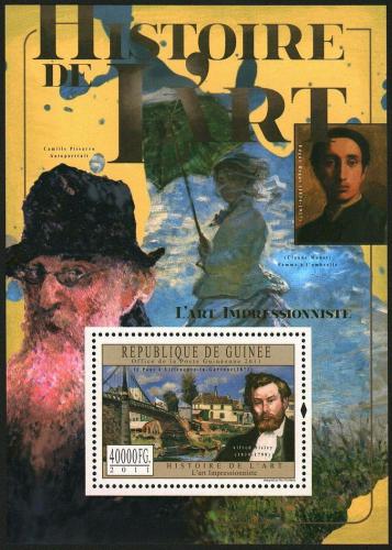 Poštová známka Guinea 2011 Umenie, impresionismus Mi# Block 2021 Kat 18€