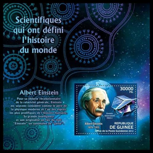 Poštová známka Guinea 2012 Albert Einstein Mi# Block 2103 Kat 12€