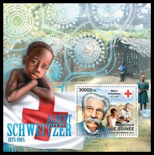 Poštová známka Guinea 2012 Albert Schweitzer Mi# Block 2105 Kat 12€