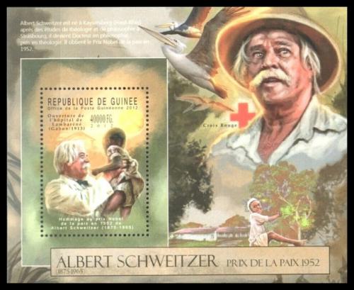 Poštová známka Guinea 2012 Albert Schweitzer Mi# Block 2123 Kat 16€