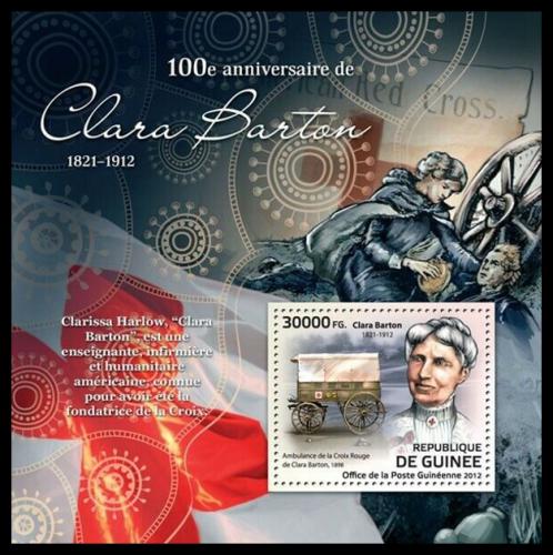 Poštová známka Guinea 2012 Clara Barton Mi# Block 2096 Kat 12€