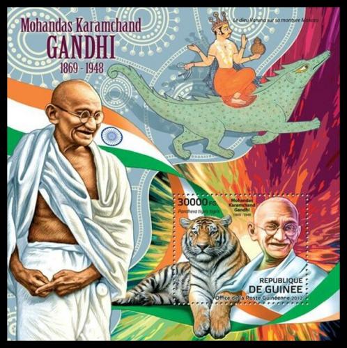 Poštová známka Guinea 2012 Mahátma Gándhí Mi# Block 2104 Kat 12€