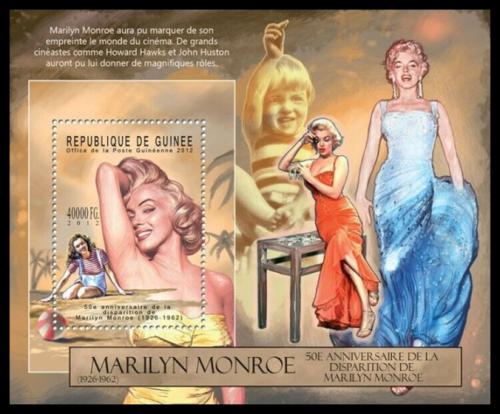 Poštová známka Guinea 2012 Marilyn Monroe Mi# Block 2136 Kat 16€