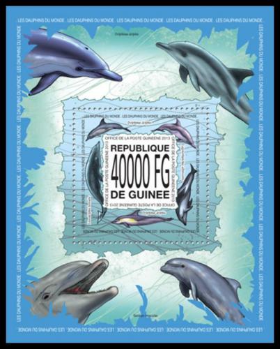 Poštová známka Guinea 2013 Delfíny Mi# Block 2306 Kat 16€