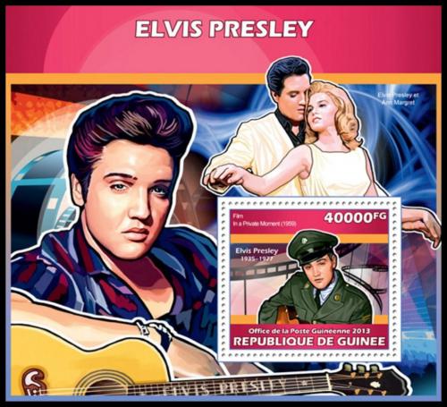 Poštová známka Guinea 2013 Elevys Presley Mi# Block 2322 Kat 16€