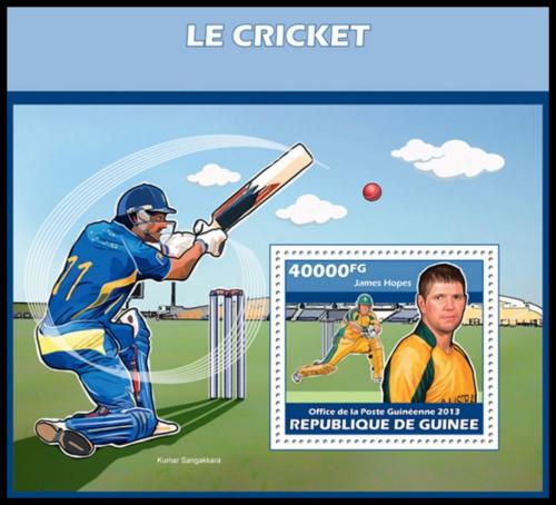 Poštová známka Guinea 2013 Kriket Mi# Block 2330 Kat 16€