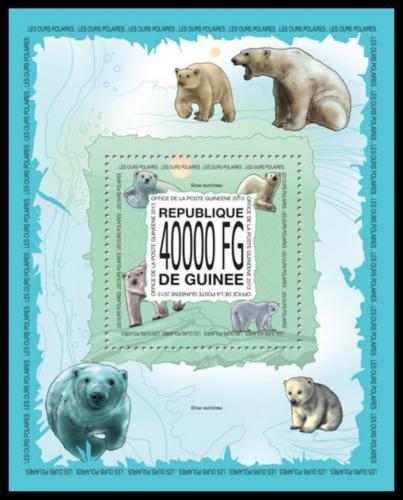 Poštová známka Guinea 2013 ¼adový medvede Mi# Block 2300 Kat 16€