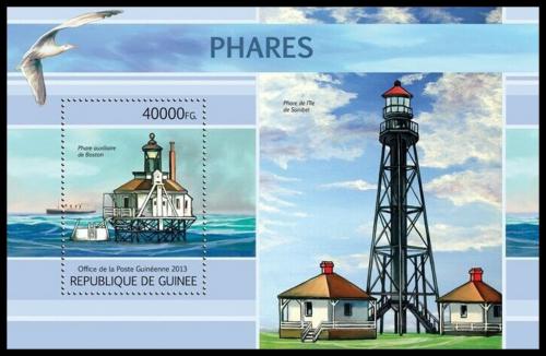 Poštová známka Guinea 2013 Majáky Mi# Block 2203 Kat 16€