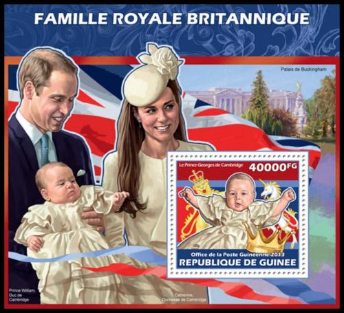 Poštová známka Guinea 2013 Narození prince George Mi# Block 2325 Kat 16€