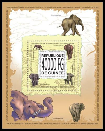 Poštová známka Guinea 2013 Slony Mi# Block 2301 Kat 16€ 