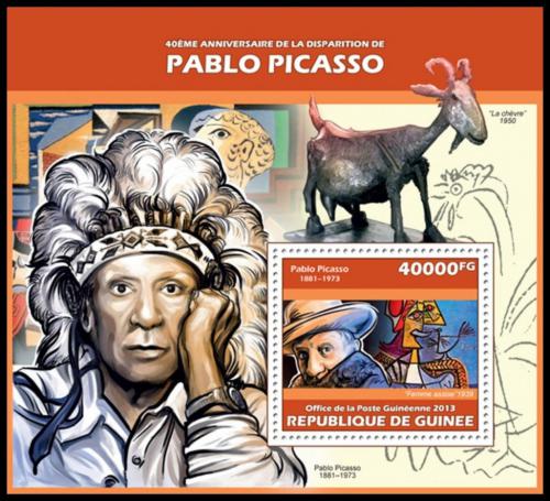 Poštová známka Guinea 2013 Umenie, Pablo Picasso Mi# Block 2318 Kat 16€