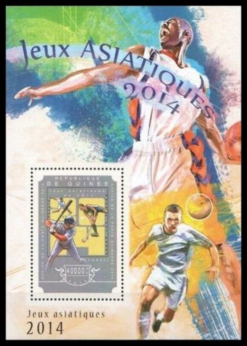 Poštová známka Guinea 2014 Asijské športové hry Mi# Block 2472 Kat 16€