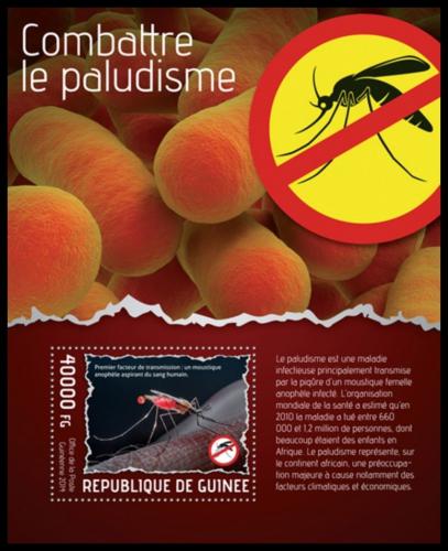 Poštová známka Guinea 2014 Boj proti malárii Mi# Block 2350 Kat 16€