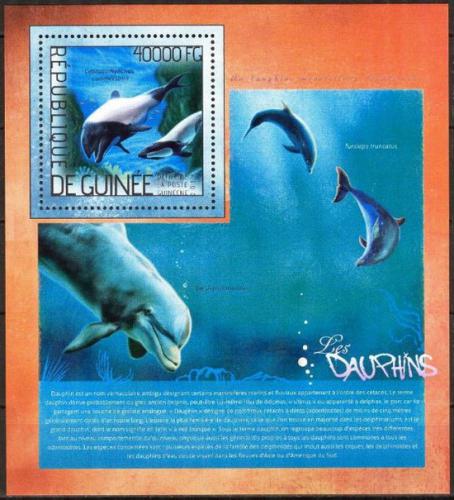 Poštová známka Guinea 2014 Delfíny Mi# Block 2373 Kat 16€