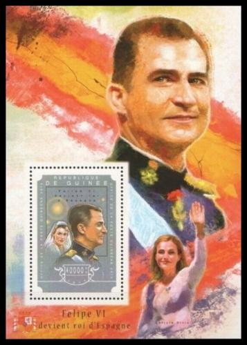 Poštová známka Guinea 2014 Krá¾ Filip VI. Španìlský Mi# Block 2465 Kat 16€
