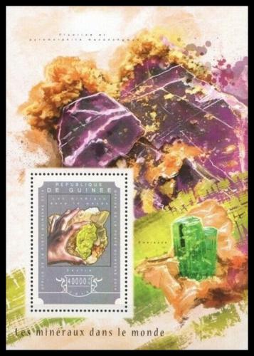 Poštová známka Guinea 2014 Minerály Mi# Block 2452 Kat 16€