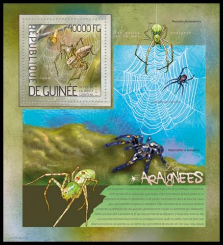 Poštová známka Guinea 2014 Pavúky Mi# Block 2354 Kat 16€