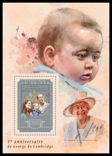 Poštová známka Guinea 2014 Princ George Mi# Block 2463 Kat 16€