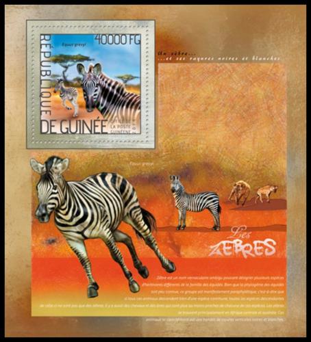 Poštová známka Guinea 2014 Zebry Mi# Block 2366 Kat 16€