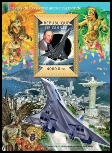 Poštová známka Guinea 2015 Concorde Mi# Block 2499 Kat 16€