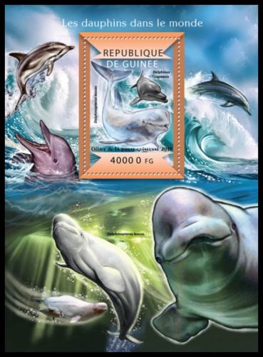 Poštová známka Guinea 2015 Delfíny Mi# Block 2486 Kat 16€