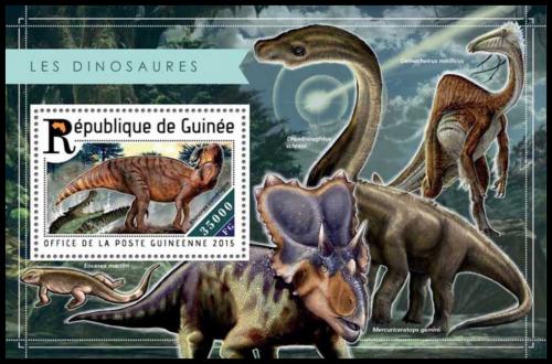 Potov znmka Guinea 2015 Dinosaury Mi# Block 2505 Kat 14