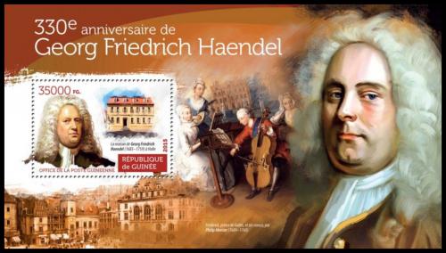 Poštová známka Guinea 2015 Georg Friedrich Händel Mi# Block 2535 Kat 14€