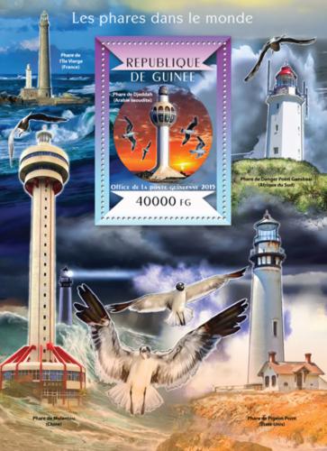 Poštová známka Guinea 2015 Majáky Mi# Block 2497 Kat 16€