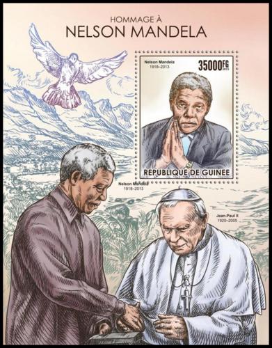Poštová známka Guinea 2015 Nelson Mandela Mi# Block 2568 Kat 14€