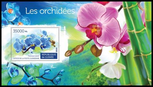 Poštová známka Guinea 2015 Orchideje Mi# Block 2528 Kat 14€