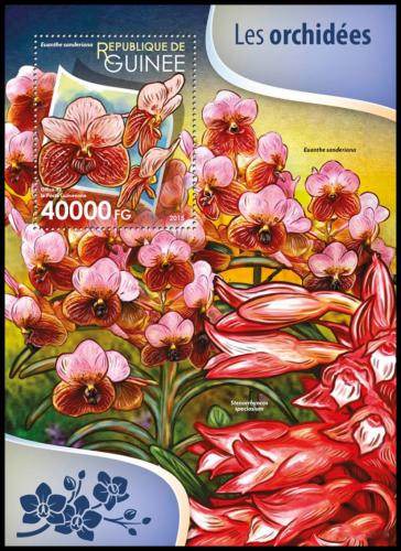 Poštová známka Guinea 2015 Orchideje Mi# Block 2579 Kat 16€