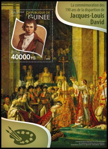 Poštová známka Guinea 2015 Umenie, Jacques-Louis David Mi# Block 2595 Kat 16€