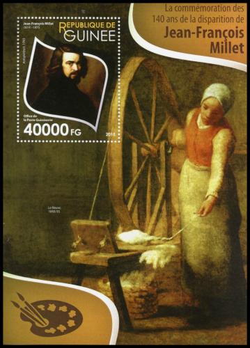 Poštová známka Guinea 2015 Umenie, Jean-François Millet Mi# Block 2596 Kat 16€