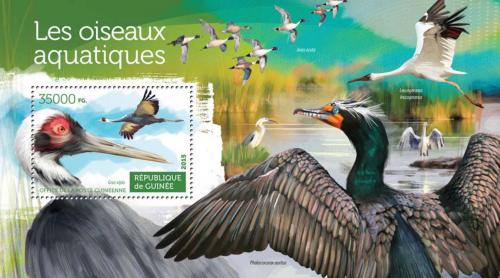 Poštová známka Guinea 2015 Vodní ptáci Mi# Block 2532 Kat 14€
