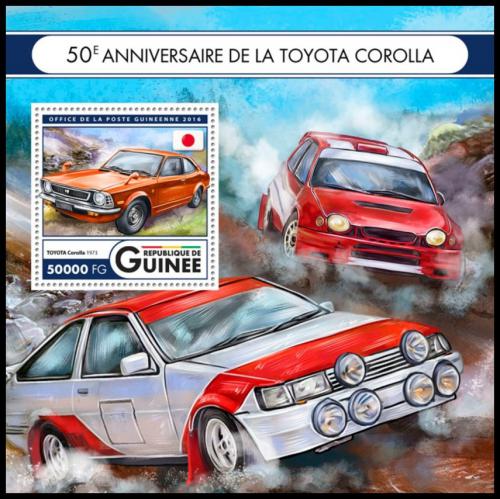 Poštová známka Guinea 2016 Automobily Toyota Mi# Block 2716 Kat 20€