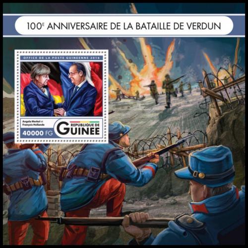 Poštová známka Guinea 2016 Bitka u Verdunu, 100. výroèie Mi# Block 2694 Kat 16€