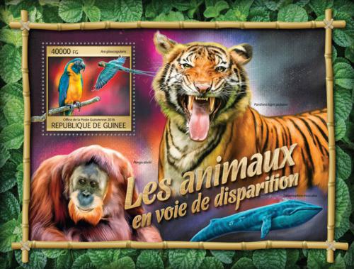 Poštová známka Guinea 2016 Chránìná fauna Mi# Block 2664 Kat 16€