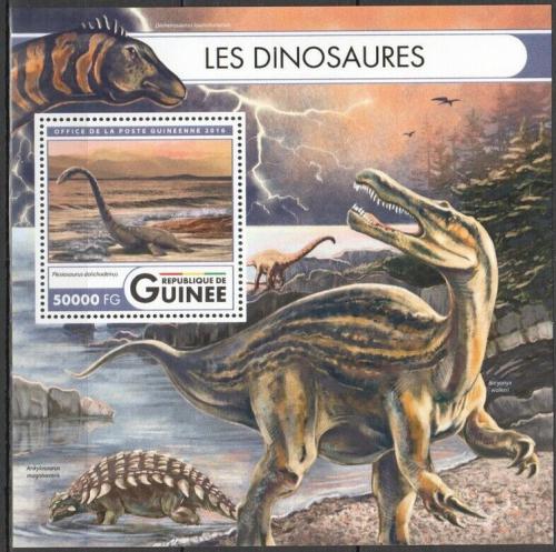 Poštová známka Guinea 2016 Dinosaury Mi# Block 2702 Kat 20€