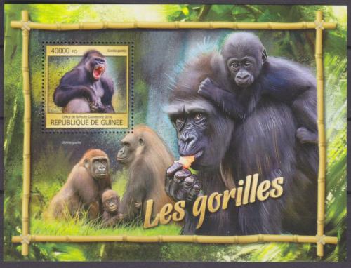 Poštová známka Guinea 2016 Gorily Mi# Block 2674 Kat 16€