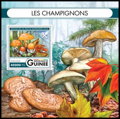 Poštová známka Guinea 2016 Huby Mi# Block 2679 Kat 16€