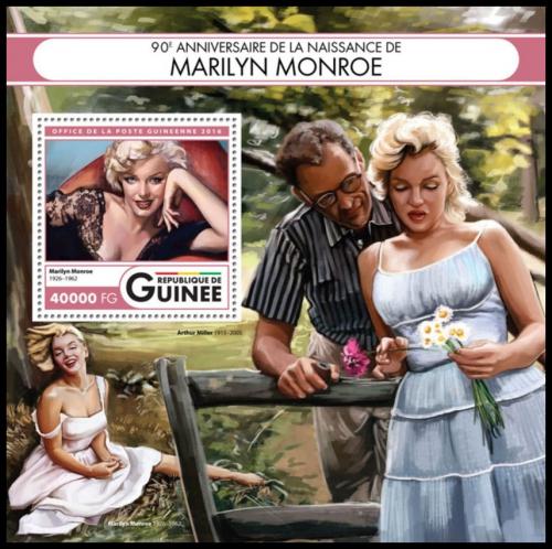 Poštová známka Guinea 2016 Marilyn Monroe Mi# Block 2695 Kat 16€