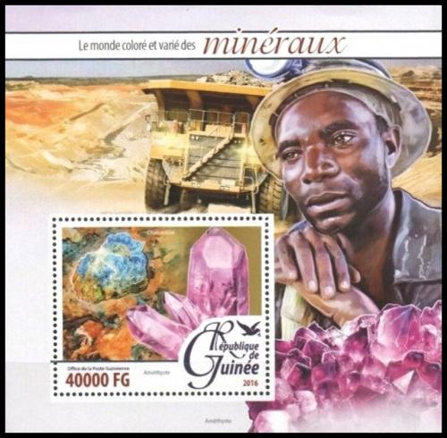 Poštová známka Guinea 2016 Minerály Mi# Block 2627 Kat 16€