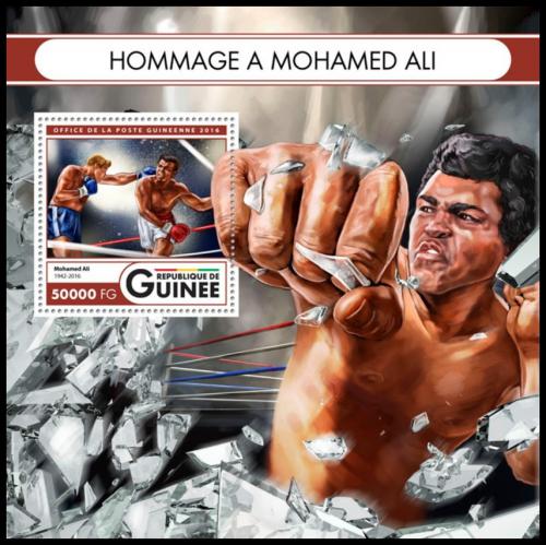 Poštová známka Guinea 2016 Muhammad Ali, box Mi# Block 2721 Kat 20€
